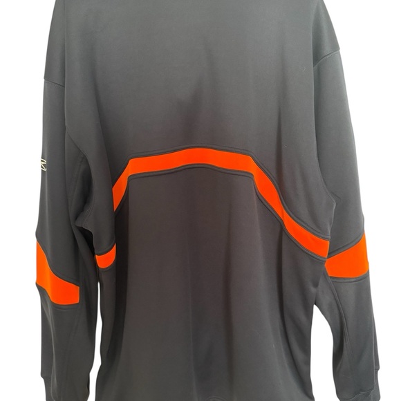 Reebok Men's Black and Orange Bears Zip-Up Sweater - Picture 3 of 4